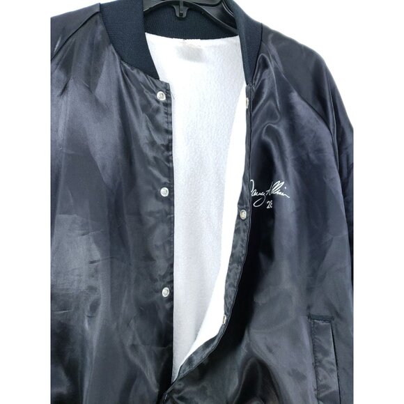 Vintage Davie Alison Satin Bomber Jacket Men's Size XL Black USA - Picture 2 of 9